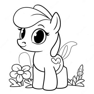 Cute Apple Bloom With Flowers Coloring Page 72445-59829