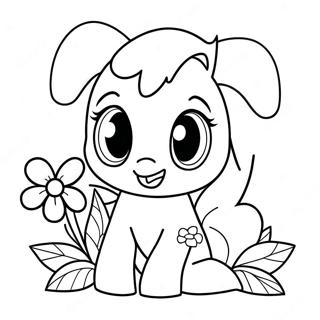 Cute Apple Bloom With Flowers Coloring Page 72445-59830