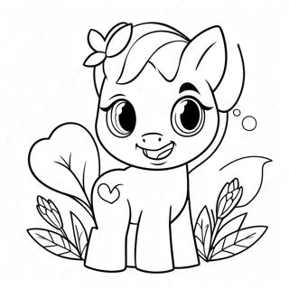 Cute Apple Bloom With Flowers Coloring Page 72445-59832