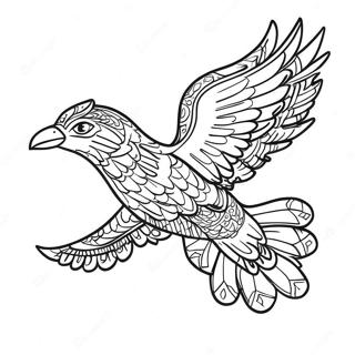 Majestic Thunderbird In Flight Coloring Page 72455-59837