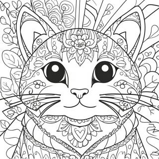 Cute Cat Head Coloring Page 72465-59845