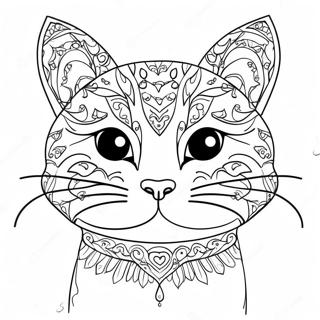 Cute Cat Head Coloring Page 72465-59846