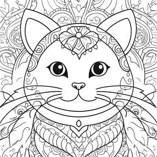 Cute Cat Head Coloring Page 72465-59848