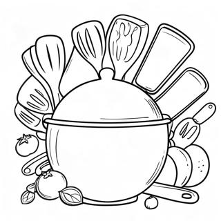 Cooking Utensils Coloring Pages