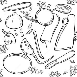 Colorful Cooking Utensils Coloring Page 72485-59858