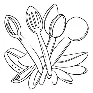 Colorful Cooking Utensils Coloring Page 72485-59859