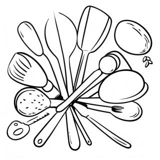 Colorful Cooking Utensils Coloring Page 72485-59860