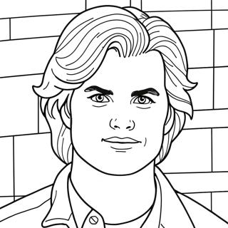 Cool Steve Harrington With Hair Coloring Page 72515-59889