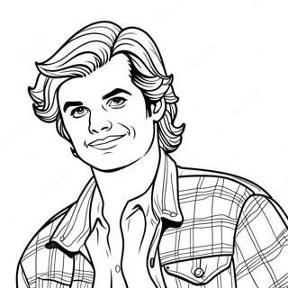 Cool Steve Harrington With Hair Coloring Page 72515-59890