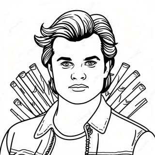 Cool Steve Harrington With Hair Coloring Page 72515-59891