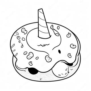 Unicorn Donut Coloring Page 72544-59910