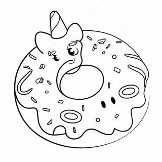 Unicorn Donut Coloring Page 72544-59911