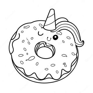 Unicorn Donut Coloring Page 72544-59912