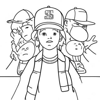 Stranger Things Coloring Page 7254-5900