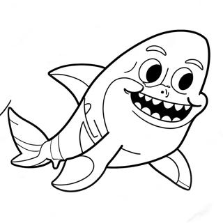 Shark Puppet Craft Coloring Page 72554-59916