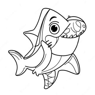 Colorful Shark Puppet Craft Coloring Page 72555-59920