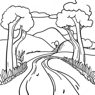 Winding Country Road Coloring Page 72575-59930