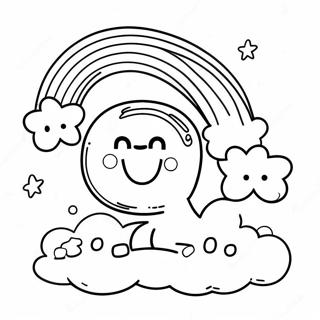 Rainbow Friends Happy Blue Character Coloring Page 72595-59949