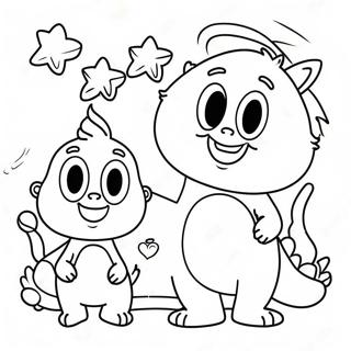 Rainbow Friends Happy Blue Character Coloring Page 72595-59950