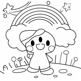 Rainbow Friends Happy Blue Character Coloring Page 72595-59952