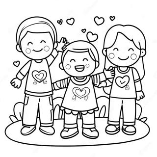 Grateful Kids Saying Thank You Coloring Page 72605-59967