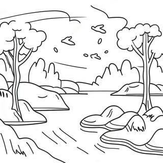 Flood Scene Coloring Page 72654-59995