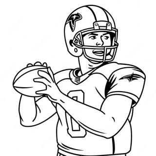 Tom Brady Throwing A Football Coloring Page 7265-5911