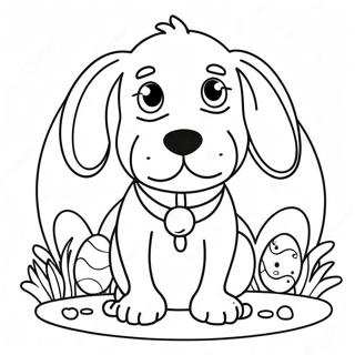 Easter Dog Coloring Page 72664-59998