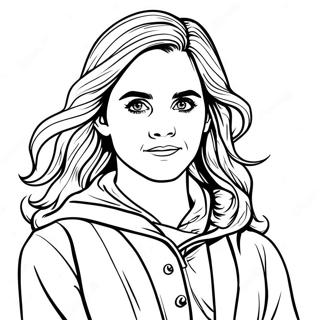 Emma Watson As Hermione Granger Coloring Page 72675-60010