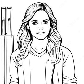 Emma Watson As Hermione Granger Coloring Page 72675-60012