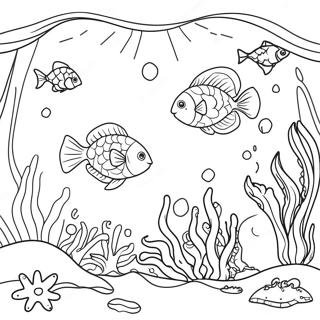 Mystical Atlantis Underwater Scene Coloring Page 72685-60018