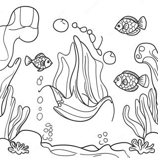 Mystical Atlantis Underwater Scene Coloring Page 72685-60019