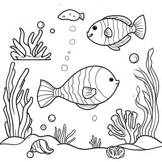 Mystical Atlantis Underwater Scene Coloring Page 72685-60020