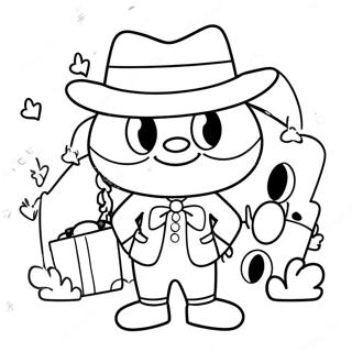 Lucky Characters In Adventure Coloring Page 72695-60037