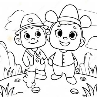 Lucky Characters In Adventure Coloring Page 72695-60038