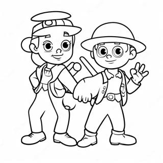 Lucky Characters In Adventure Coloring Page 72695-60039