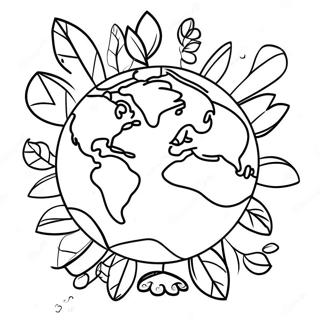 Earth Day Kindergarten Coloring Page 72704-60035