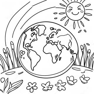 Earth Day Kindergarten Coloring Page 72704-60036