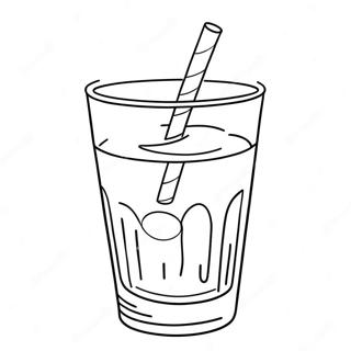 Drinking Water Glass Coloring Page 72714-60042