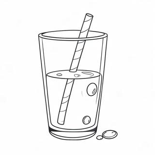 Drinking Water Glass Coloring Page 72714-60043