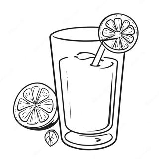 Drinking Water Glass Coloring Page 72714-60044