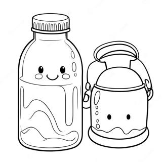 Cute Water Bottle Coloring Page 72715-60045