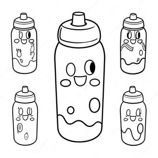 Cute Water Bottle Coloring Page 72715-60046