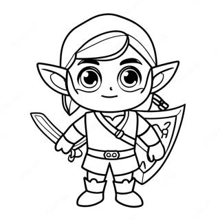 Link In Adventure Outfit Coloring Page 72745-60085