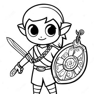 Link In Adventure Outfit Coloring Page 72745-60086