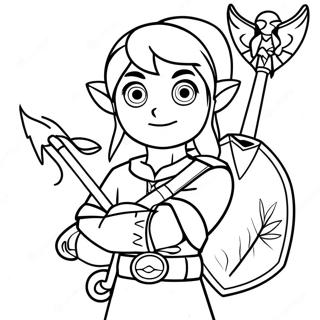 Link In Adventure Outfit Coloring Page 72745-60087