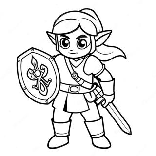 Link In Adventure Outfit Coloring Page 72745-60088