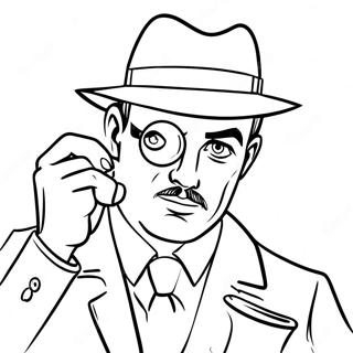 Detective With Magnifying Glass Coloring Page 72755-60070