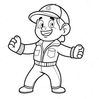 Whitty Fnf Character In Action Coloring Page 72765-60082