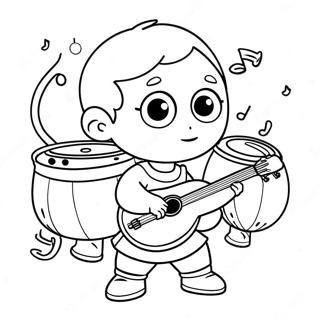 June From Little Einsteins Playing With Musical Instruments Coloring Page 72835-60137